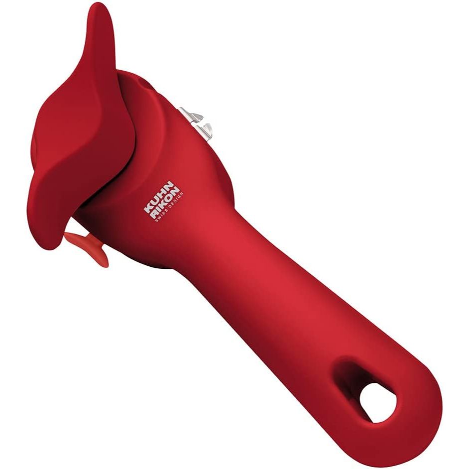 Kuhn Rikon Auto Safety LidLifter/Can Opener with Ring-Pull, 8 x 2.5 x 2.75 inches, Red