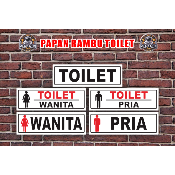 TULISAN ACRYLIC TOILET PRIA DAN WANITA UK 25X8CM MURAH