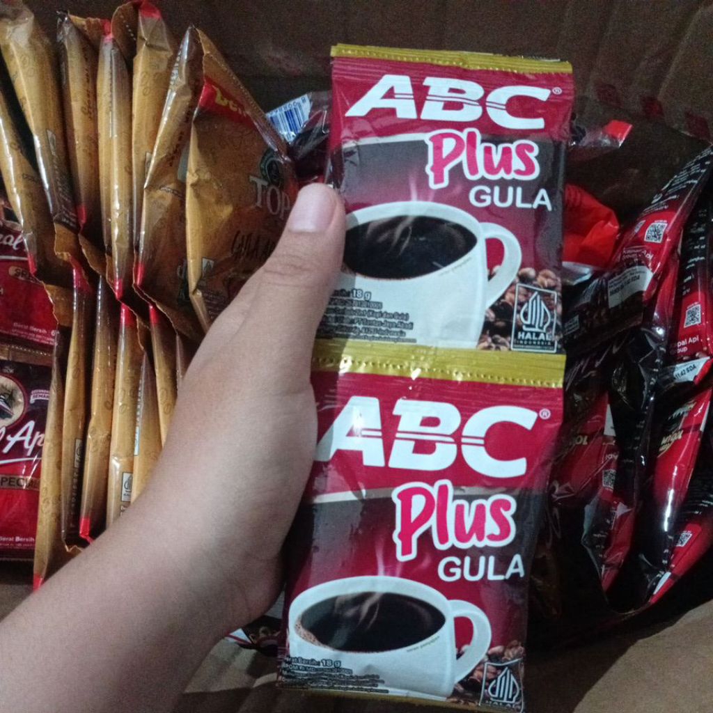 

Kopi ABC plus gula ( 1 renceng 10 sachet)