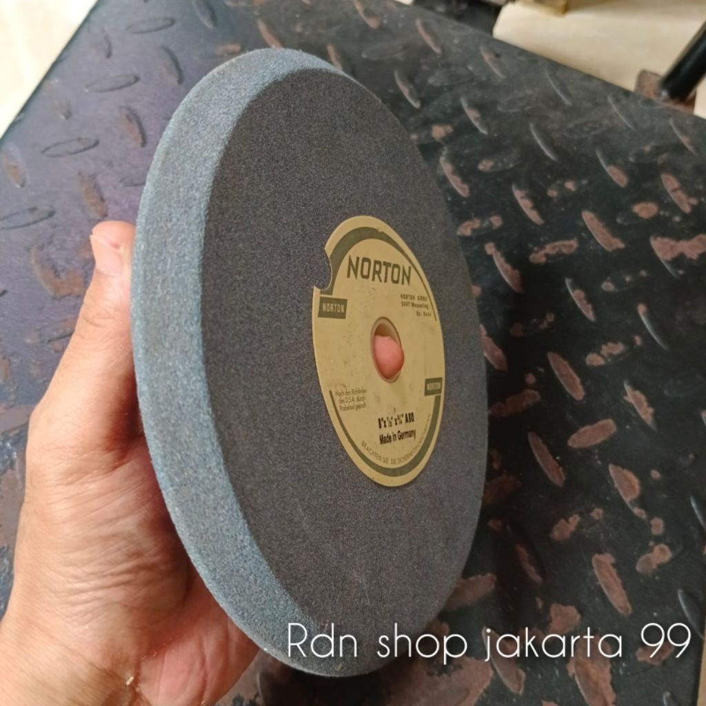 NORTON Batu gerinda asah 8" x 1/2" x 3/4 inch Grit A 80 NORTON batu gerinda asah 8 inch model serong
