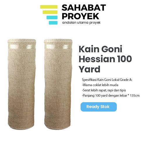 Kain Goni Rollan 100 Yard Kain Goni Baru Lembaran Roll Karung Rami Hessian