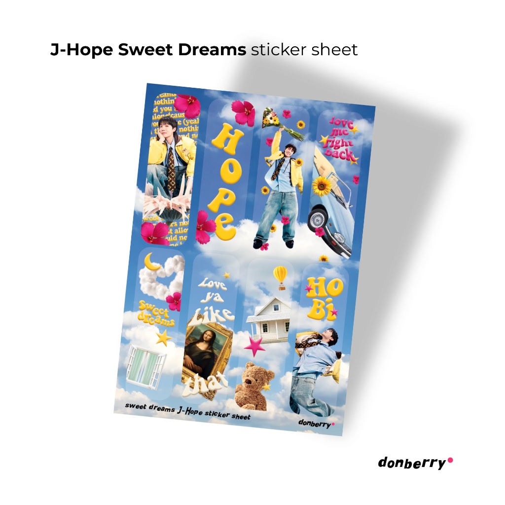 

donberry - J-Hope BTS Sweet Dreams sticker sheet | stiker aesthetic bts vinyl deco journaling scarpbook bujo