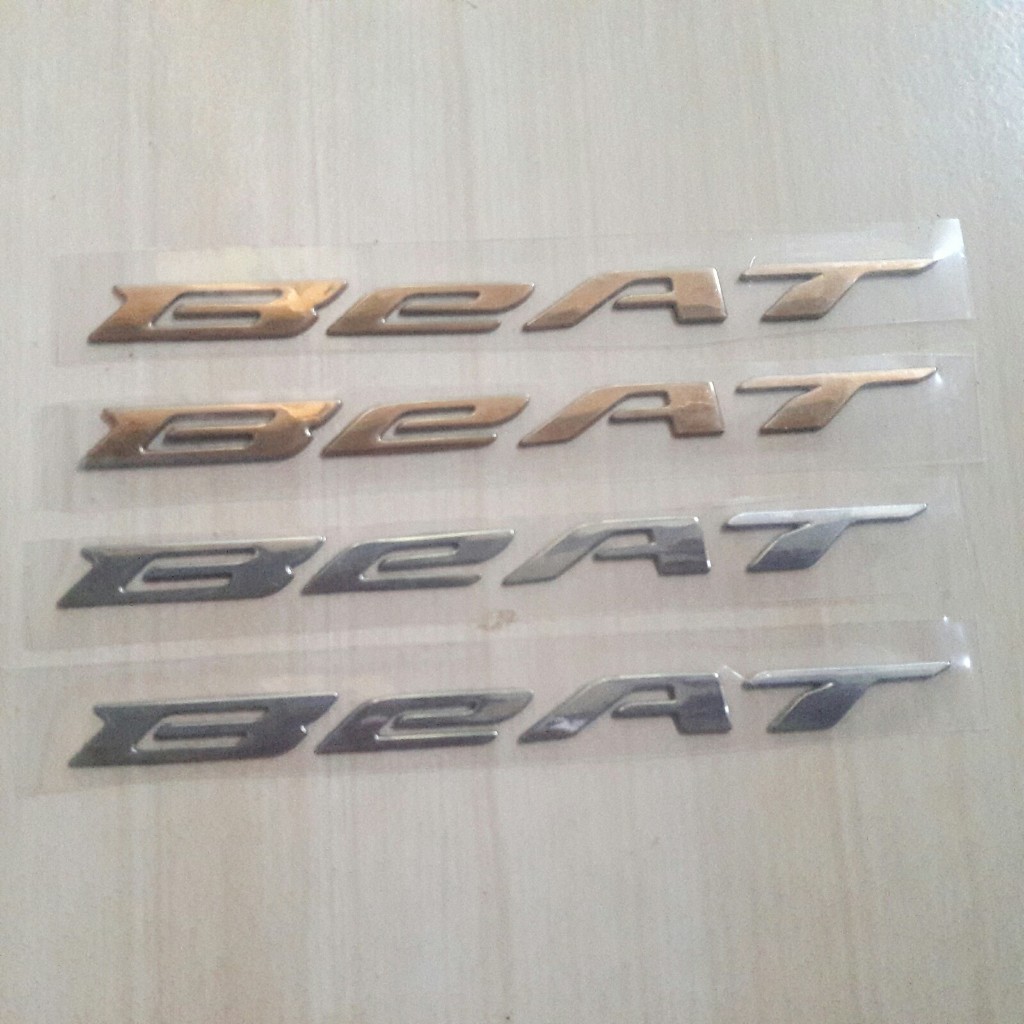 emblem stiker timbul honda beat 3d ori 1set kanan kiri
