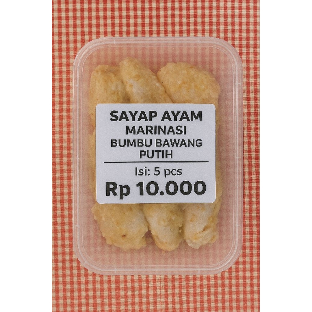 

Lauk Marinasi - Sayap Ayam Marinasi Bumbu Bawang Putih Isi 5