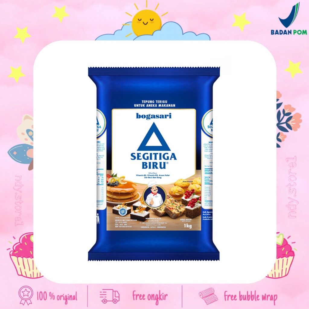 

Bogasari Tepung Terigu Segitiga Biru 1Kg