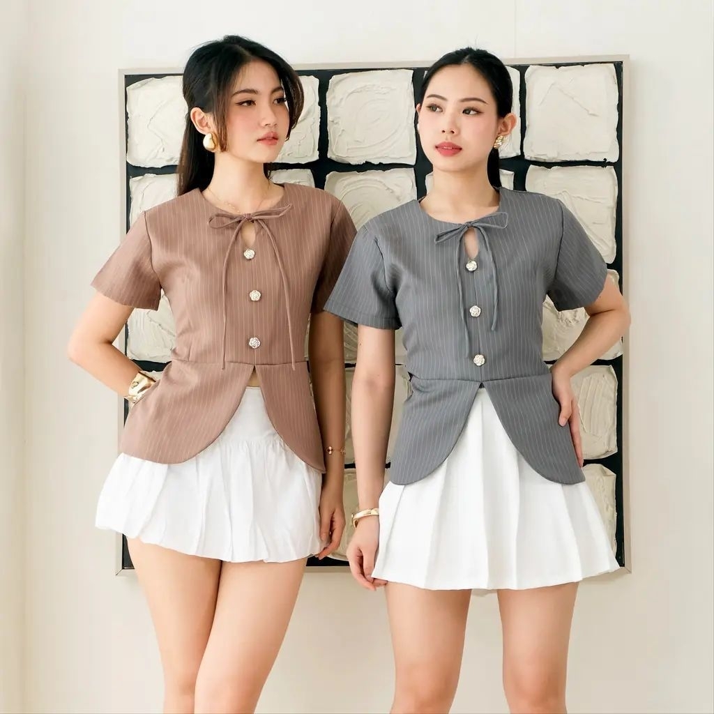 VERVENNE | Vivienne Top - Atasan Lengan Pendek Wanita - Women's Short Sleeve Top