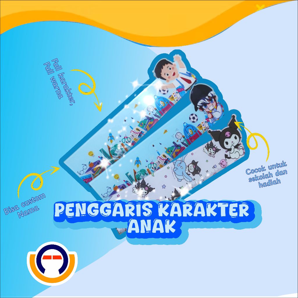 

Penggaris Akrilik Karakter Anak/Penggaris Akrilik 1 sisi dan 2 sisi bolak balik