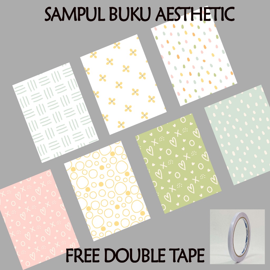 

(ISI 5 lEMBAR) Sampul Buku Aesthetic - Sampul Buku Tulis - Sampul Buku Sekolah - Sampul Buku Pelajaran - AT