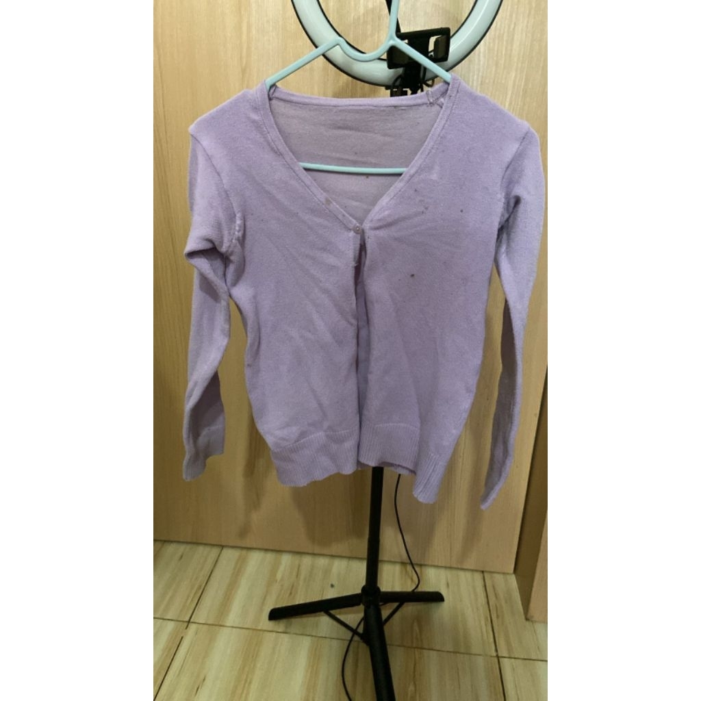 cardigan ungu