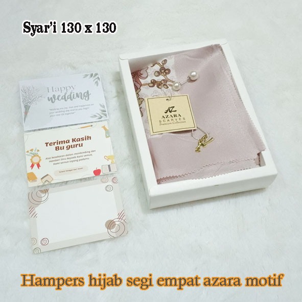 HAMPERS 1 HIJAB SEGI EMPAT AZARA SYARI MOTIF LASERCUT