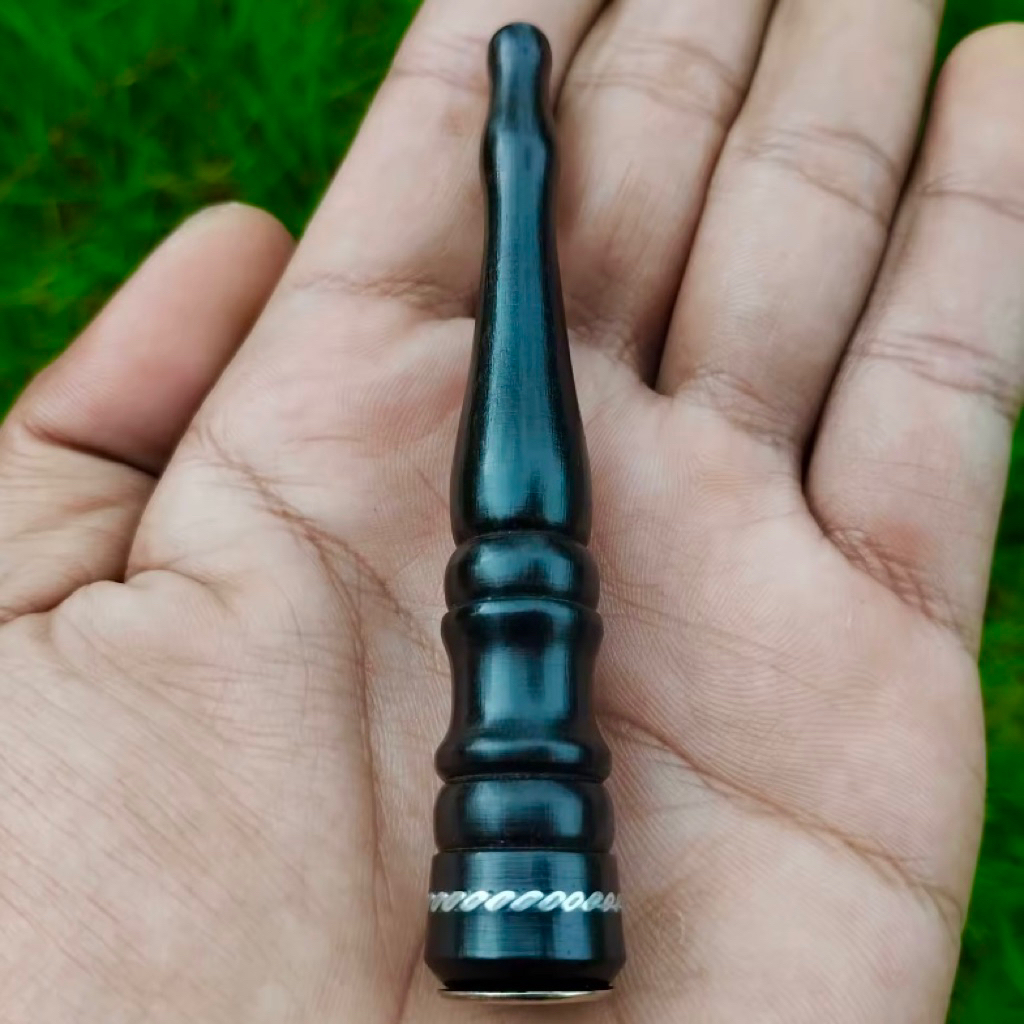 CANGKLONG PIPA ONCE KAYU KELOR HITAM MODEL PROFILAN MINI UNIK ANTIK