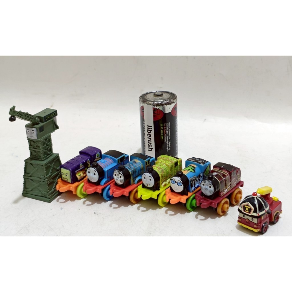 Set thomas & Friends minis edward henry james ir bert cranky robocar poli diecast trackmaster