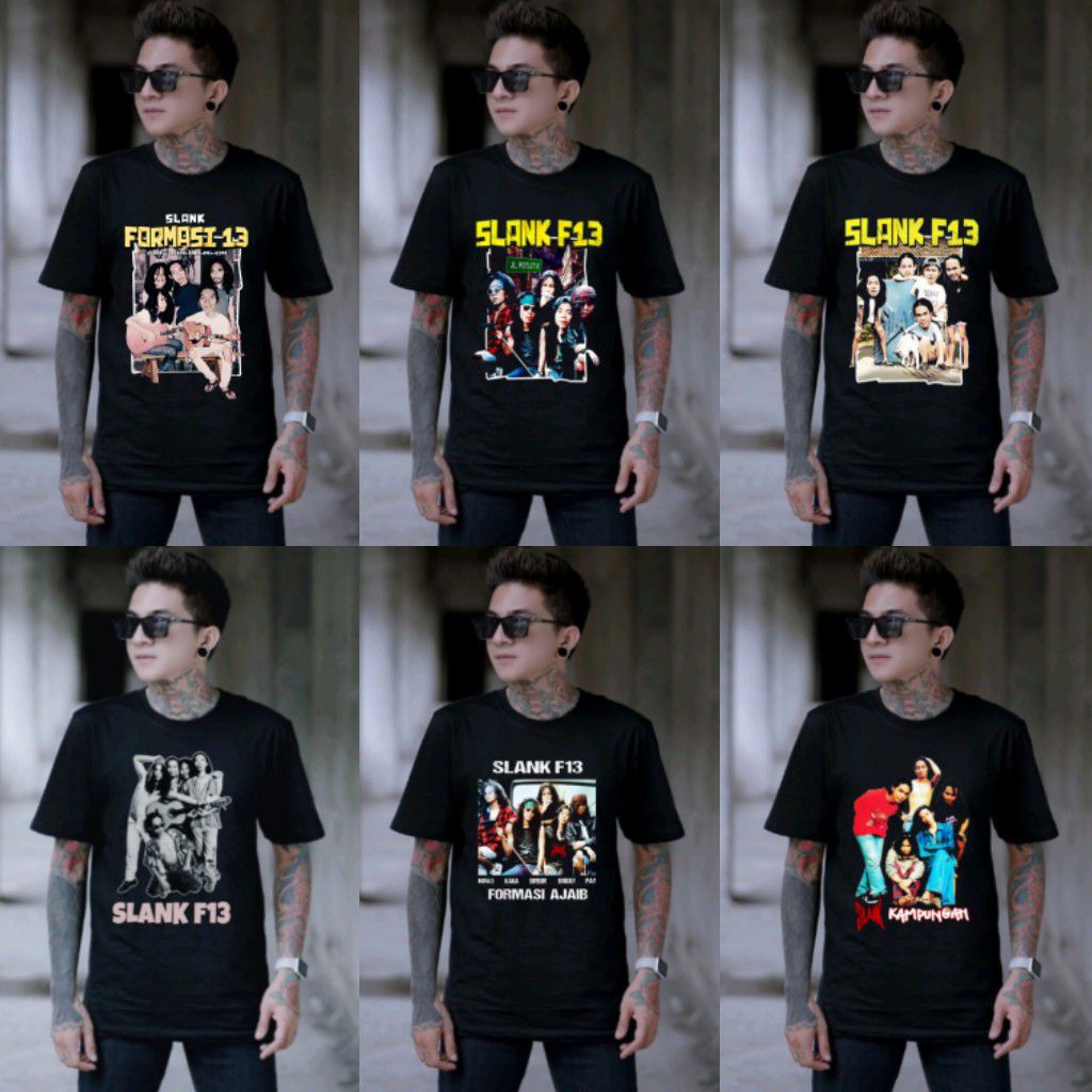 KAOS BAND SLANK FORMASI 13 // TSHIRT SLANK F13 // MERCH SLANK FORMASI TIGA BELAS