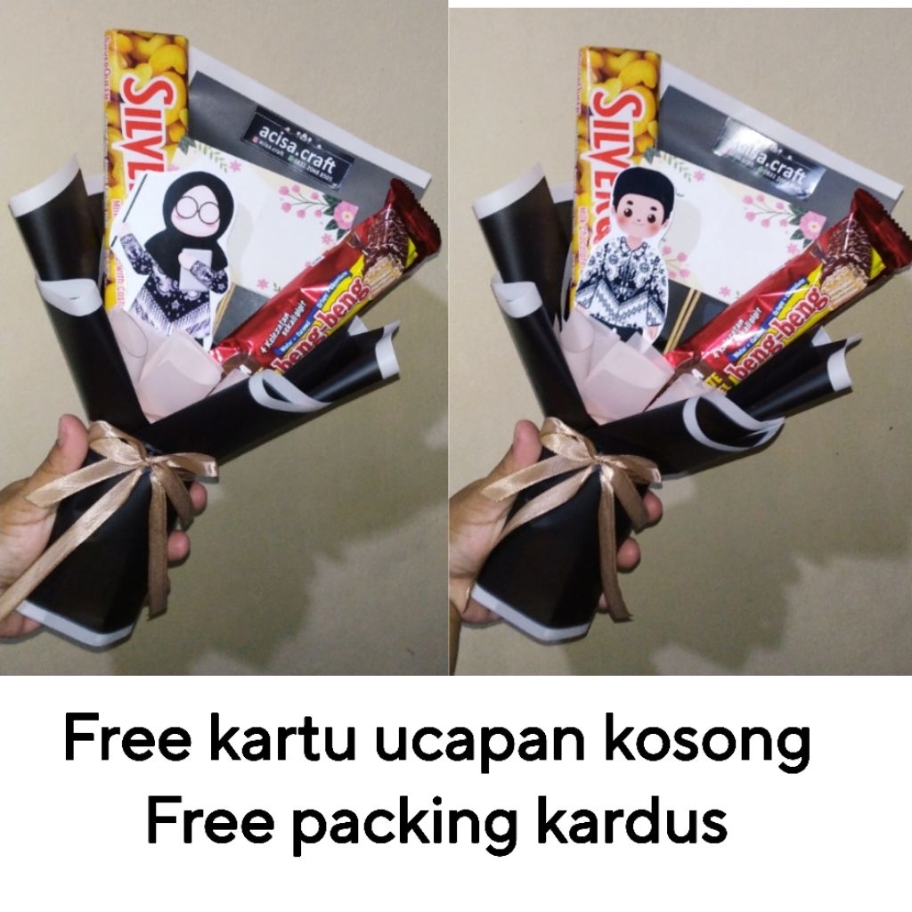 

Buket Guru + coklat SilverQueen + bengbeng murah bandung