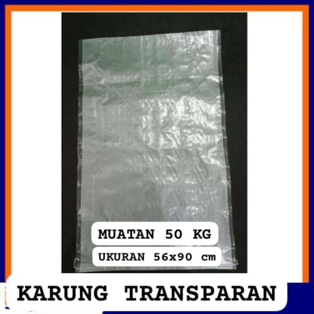 Karung bekas beras 50kg bening transparan