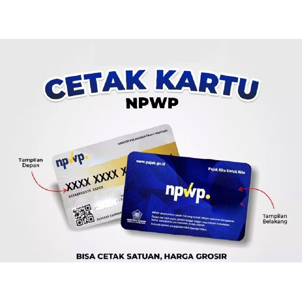 

cetak kartu npwp pvc