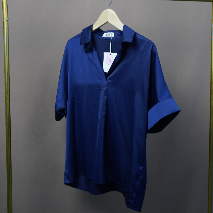 Kemeja Wanita Shirt Siwa Silk Import Bangkok/Blouse Wanita Silk Siwa Import Bkk