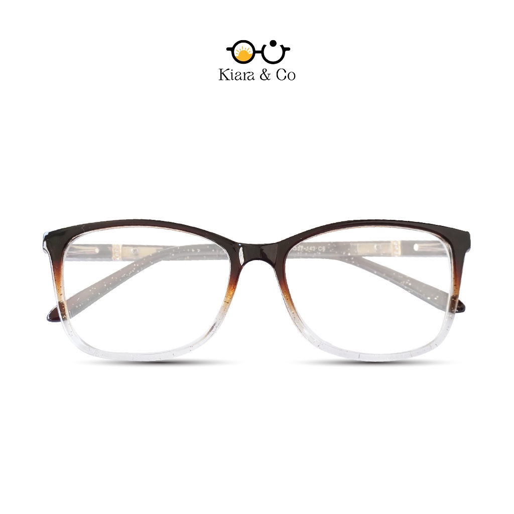 Kiara and Co Official - Frame Kacamata Pria Wanita / Tiffany 58763 Hitam Gradasi