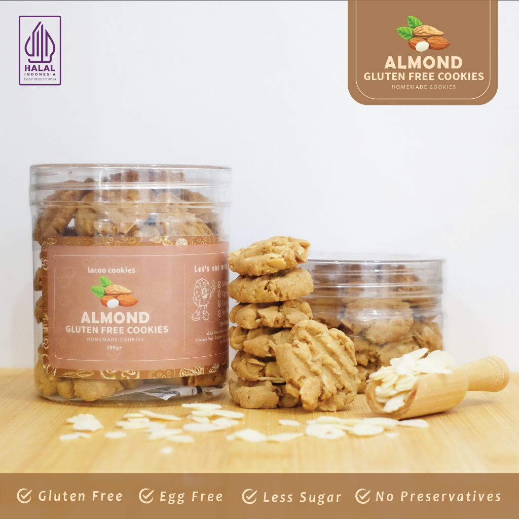 

Almond Cookies 200gr - Gluten Free Cookies - Egg Free - Lacoo Cookies