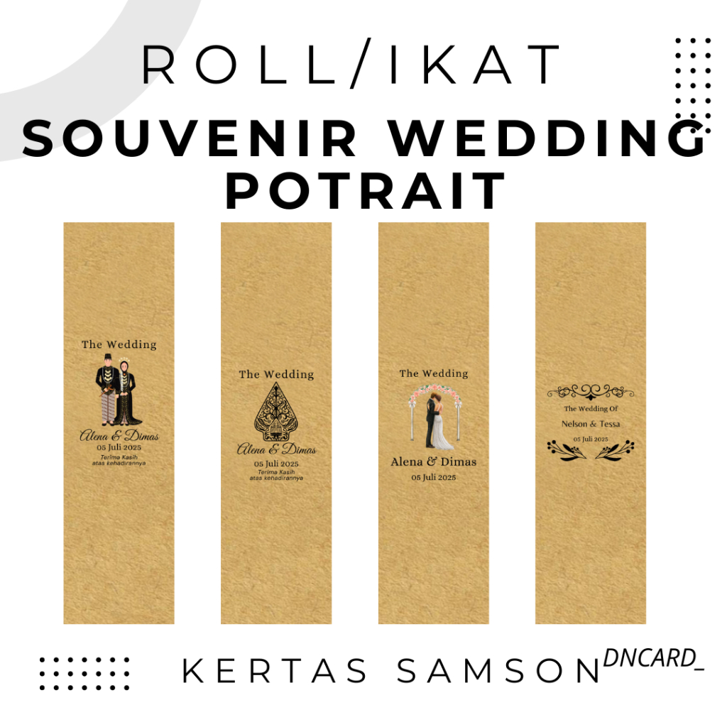 

ROLL SOUVENIR WEDDING PENGIKAT PRODUK PERNIKAHAN KERTAS SAMSONS BOX