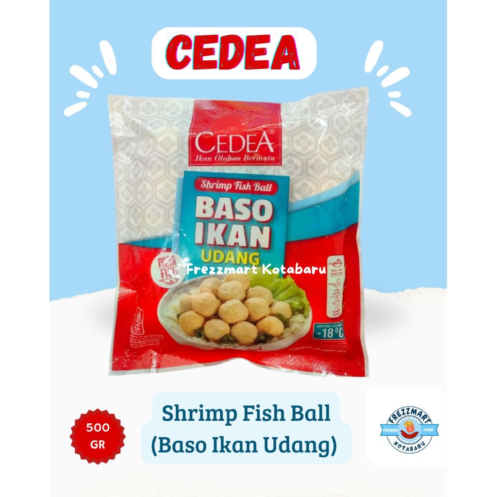 

CEDEA Baso Ikan Udang - Shrimp Fish Ball 500 gr Halal Frozen Food Fresh Pontianak Murah - Frezzmart Kotabaru