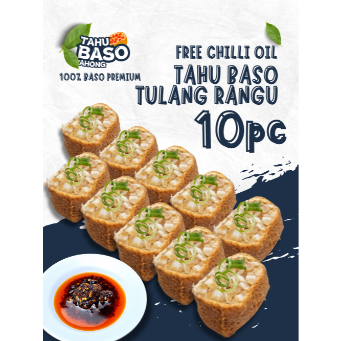 

Tahu Baso Premium Toping tulang rangu – Daging Asli 100% + Free Sambal Chilli Oil/Spicy Mayo