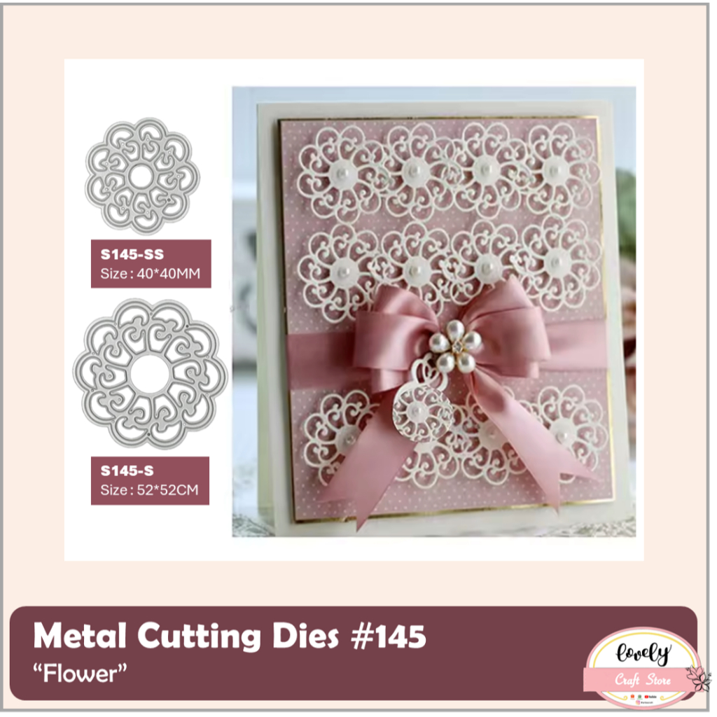 

LovelyCraftStore | Metal cutting dies - 1pc metal cutting dies flower dies utk bahan mahar, journal, cards, stencil #145