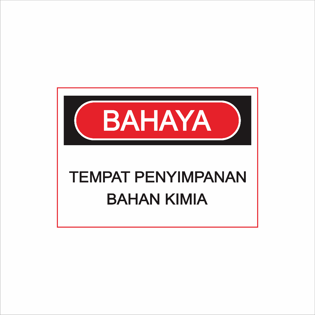 

Stiker tanda bahaya bahan graftac laminasi glossy