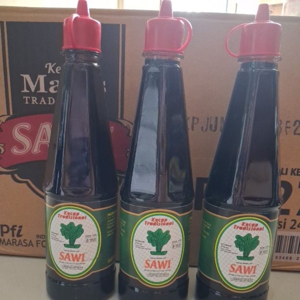 

Kecap manis cap sawi paket 3 BOTOL x 275 ml