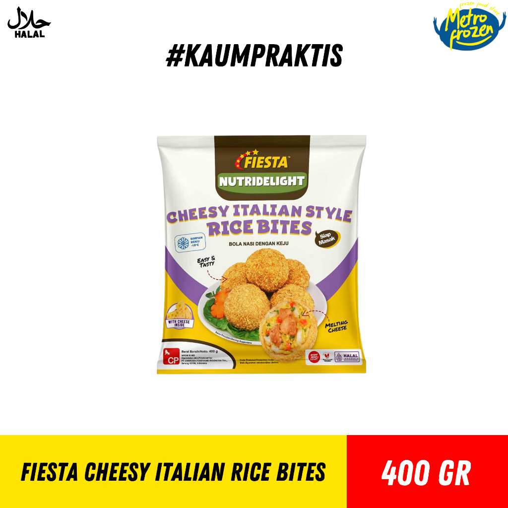 

FIESTA Cheesy Italian Style Rice Bites 400gr //bola nasi dengan keju