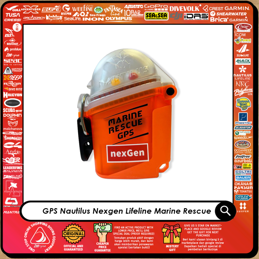 GPS Nautilus Nexgen LifeLine Marine Rescue Nexgen Sinyal Dive Selam Scuba Safety