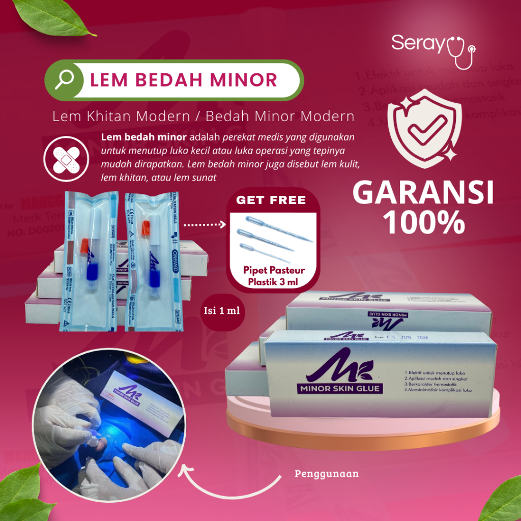 Minor Skin Glue 1 ML / Khitan / Bedah Minor / Lem Khitan / Lem sunat / Perfect Seal / Ebond / SSG / 