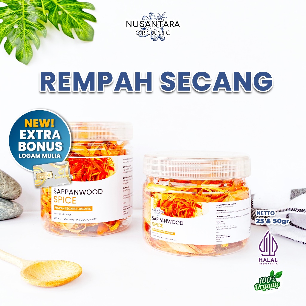 

Nusantara Organic Kayu Secang Herbal Serut Asli Rempah Alami Organik Sappan Wood Berkualitas