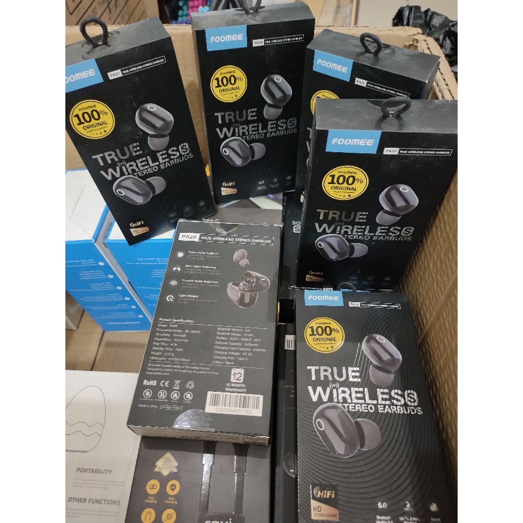 FOOMEE Earphone Wireless PA20 TWS FOOMEE FT116 FOOMEE YL90 ORIGINAL