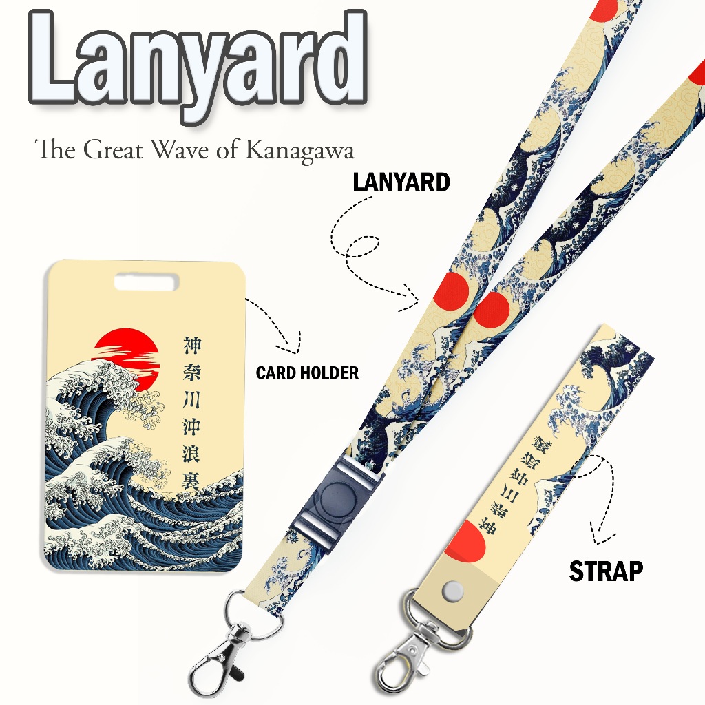 

STRAP LANYARD CARD HOLDER Japan Ocean Gantungan Kunci - Tali Handphone - ID Card