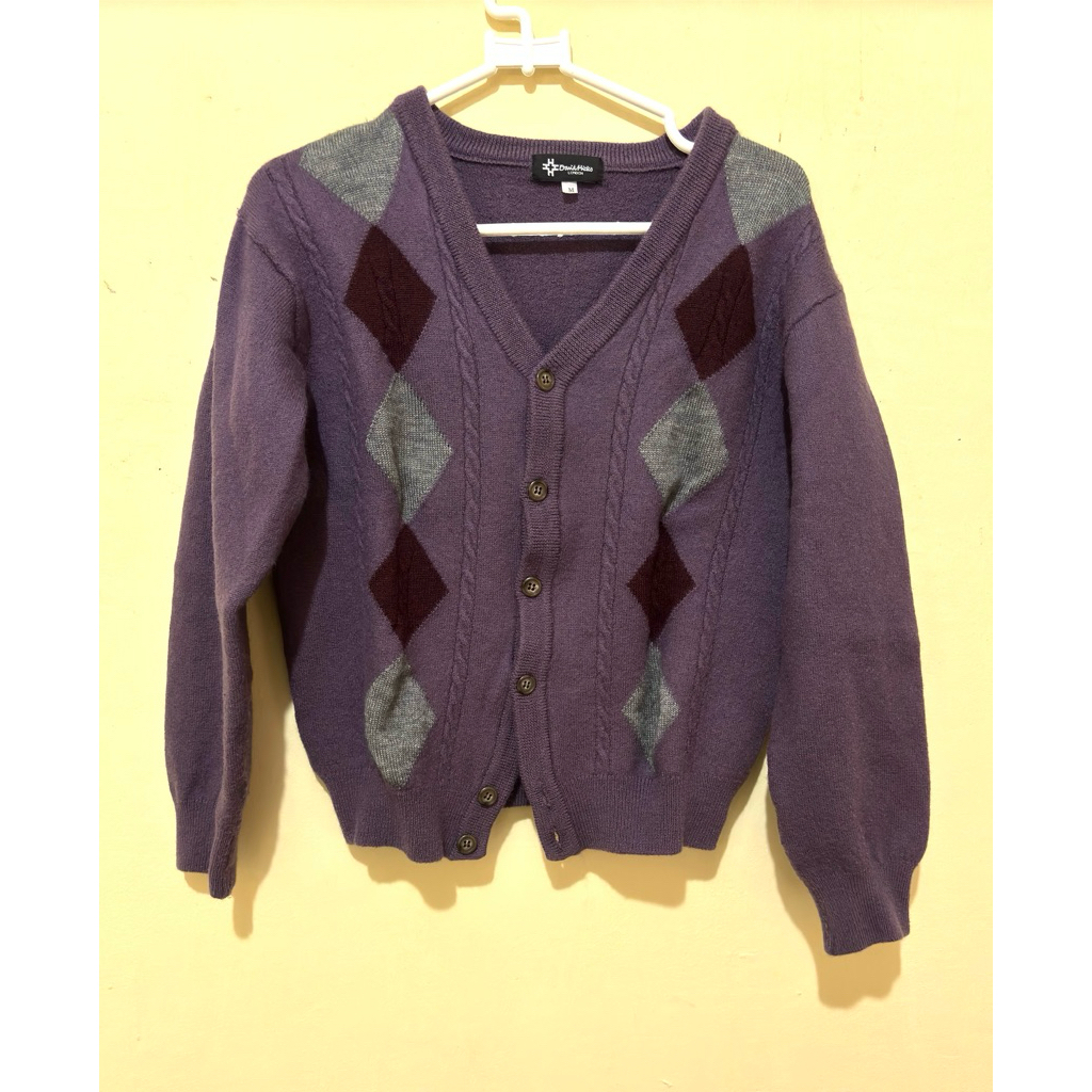 Cardigan Ketupat Balon - Mauve Taro Lilac Ungu