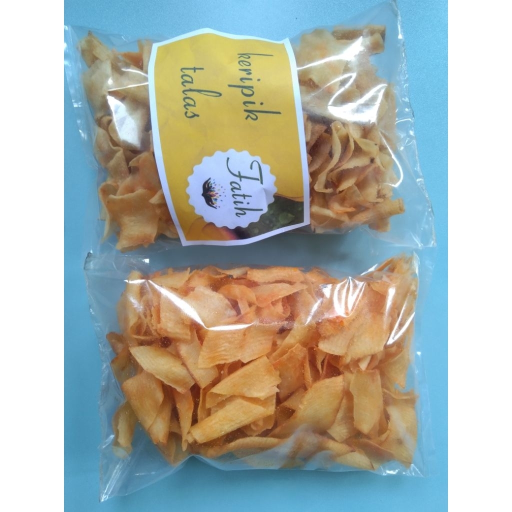 

KERIPIK TALAS gurih renyah perbungkus ukuran plastik 17x30