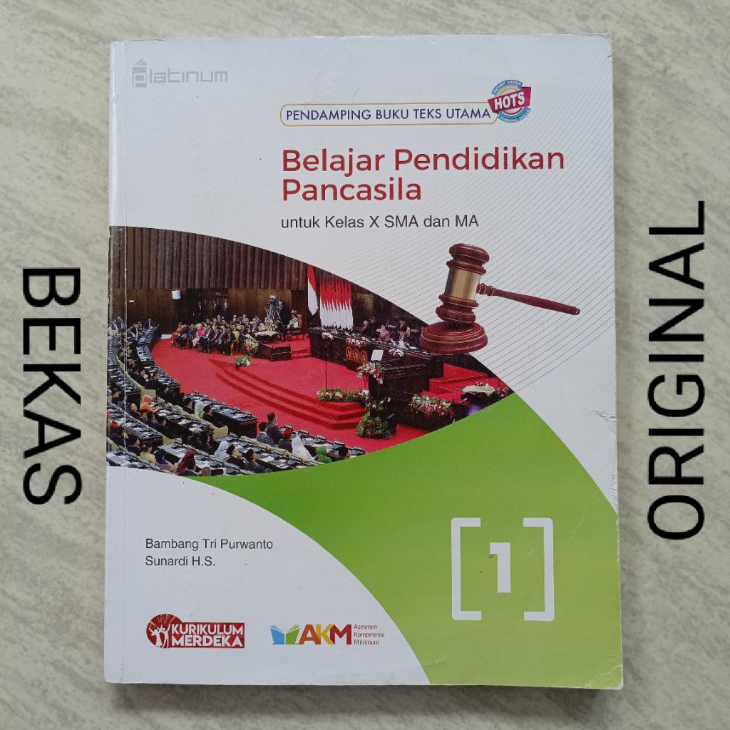 Buku Belajar Pendidikan Pancasila PKN PPKN Kelas 10 X 1 I SMA MA Penerbit Platinum Tiga Serangkai Ku