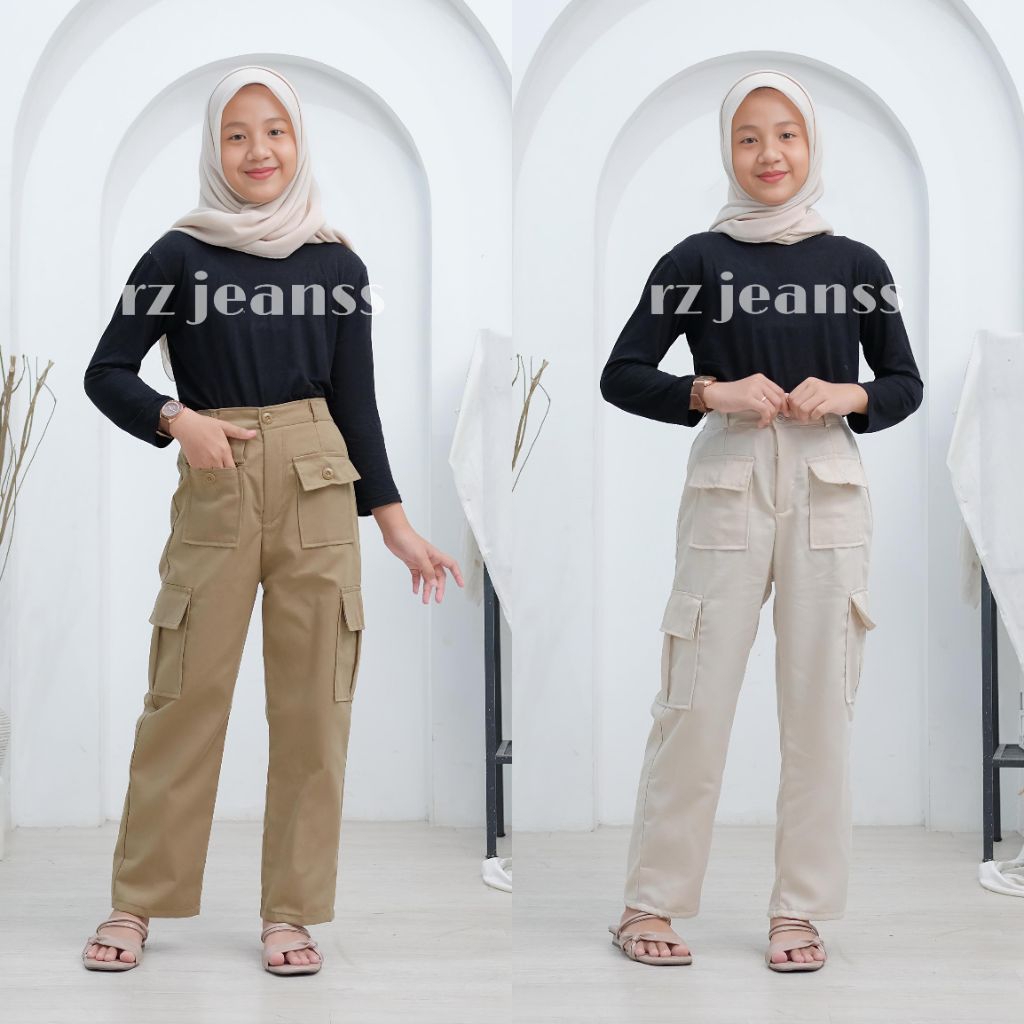 CELANA PANJANG ANAK PEREMPUAN 10 - 16 TAHUN CELANA CARGO ANAK PEREMPUAN