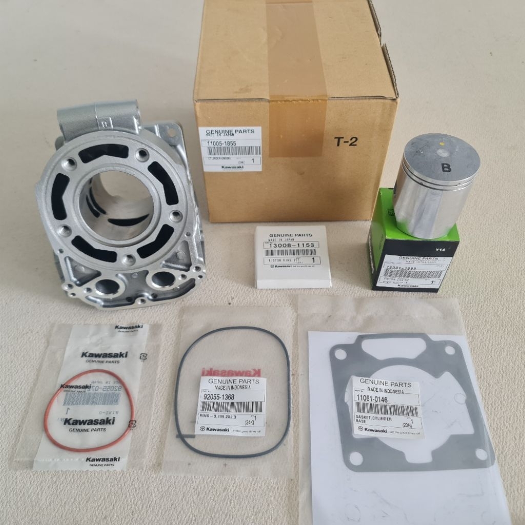 PAKET BLOCK NINJA SILVER R/RR SET PISTON B9 ORI KAWASAKI