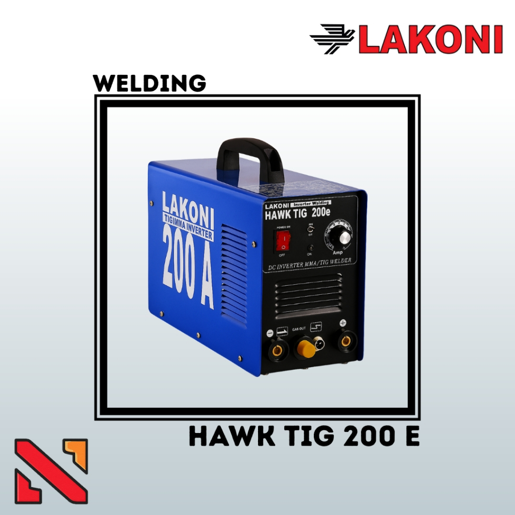 Mesin Travo Las Inverter - Lakoni Hawk TIG 200 E - 200 A - Inverter Welding Machine w/ Mosfet System
