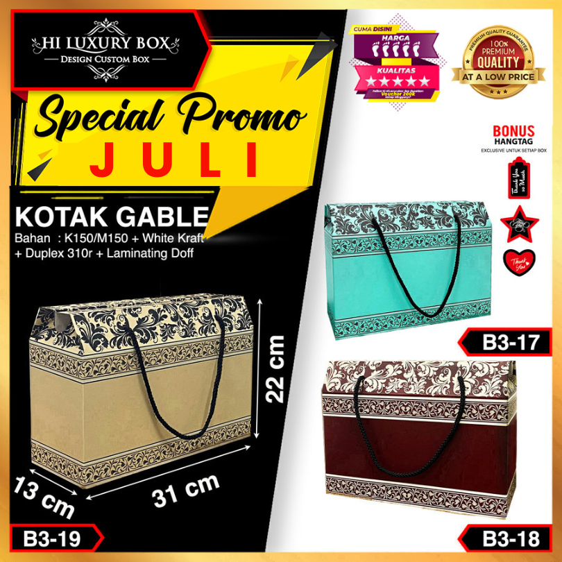 

Box Hampers Souvenir - Dus Hadiah Motif Batik - B3-17