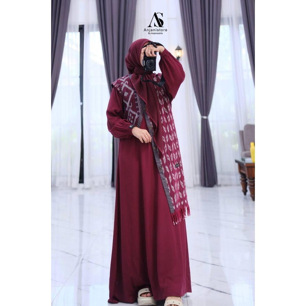 (ready) Dress ANJANI // GAMIS ANJANI // GAMIS sky blue ANJANI // gamis motif anjani //GAMIS // gamis