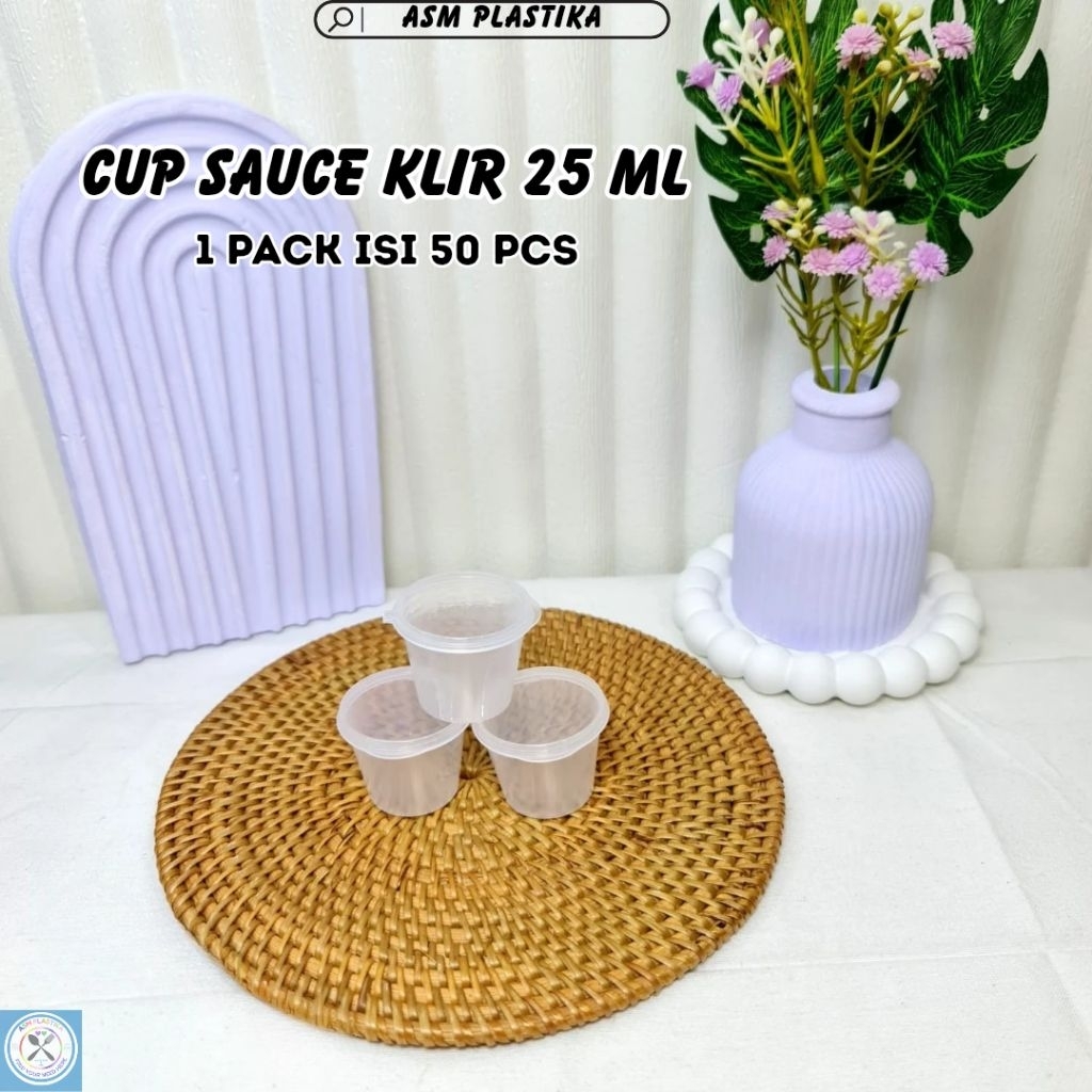 Thinwall Cup Sauce KLIR 25ML 1 roll isi 50pcs / Cup Sauce / Food Container / Plastik /Thinwall
