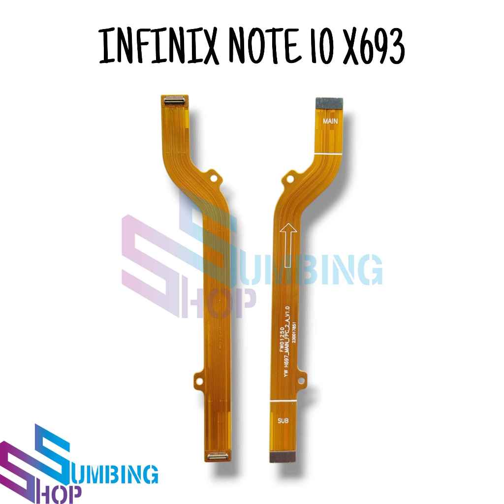 Flexible Ui Board Infinix Note 10 X693 Fleksibel Penghubung Mesin Konektor Charger