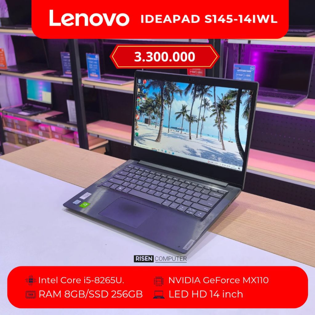 Laptop Lenovo Ideapad S145 14IWL Intel Core i5-8265U RAM 8GB SSD 256GB HD 14inch Notebook Second