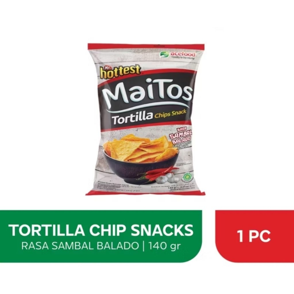 

Maitos Tortilla Chips Rasa Sambal Balado @140gr