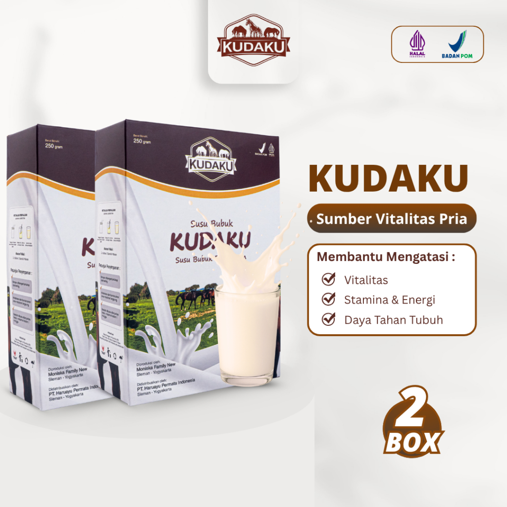 

KUDAKU BUNDLING 2 BOX – Susu Kuda Bubuk Full Cream Stamina Energi Vitalitas Daya Tahan Tubuh Pria