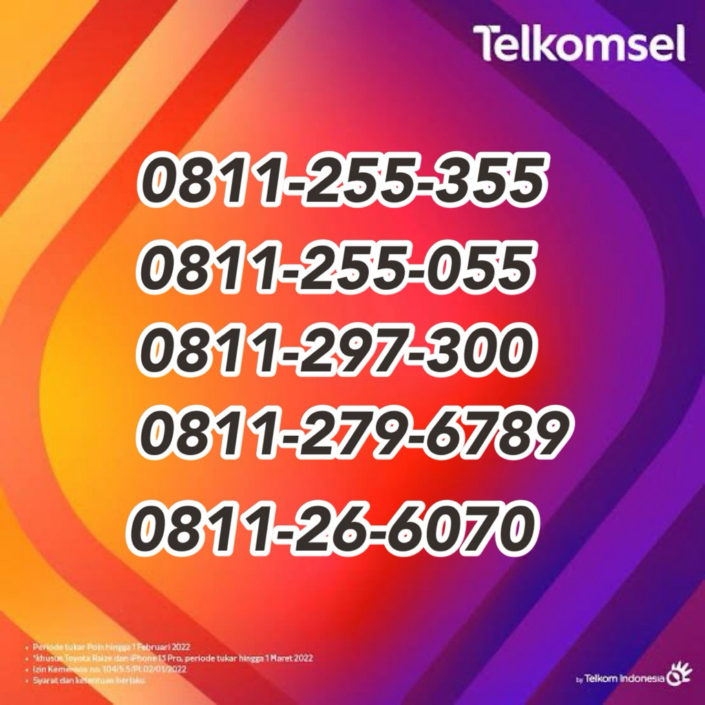 NOMOR CANTIK LANGKA KARTU HALO TELKOMSEL FREE 70gb