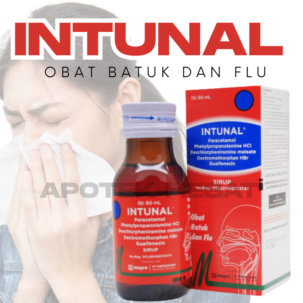 Intunal Sirup Obat Demam Anak Obat Pilek Anak Obat Pusing Obat Batuk Anak Obat Pilek Dewasa 60mL